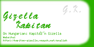 gizella kapitan business card